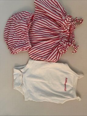 Carter’s White/Red Baby Tank Bodysuit, Bloomer & Dress